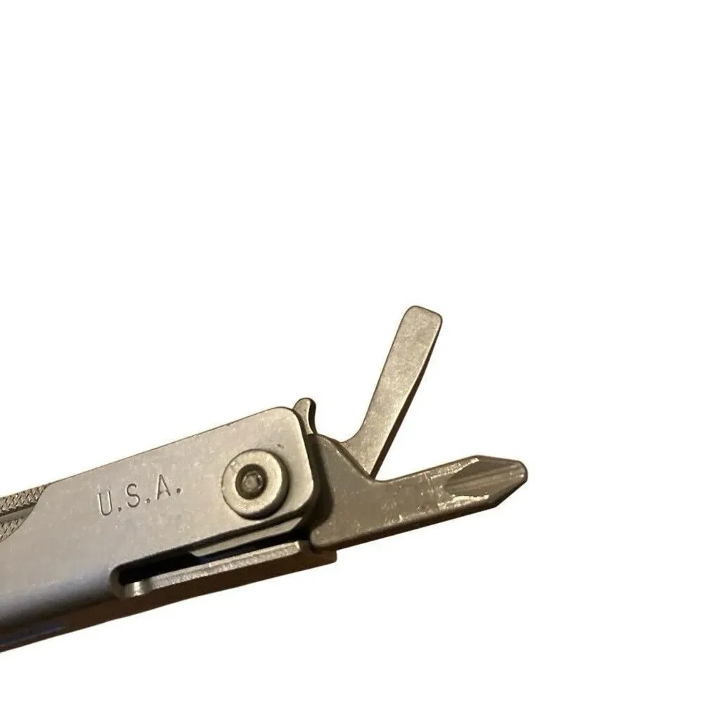 Gerber 55800 Multi-Plier Stainless Finish Bit Driver Bits Cloth‎ Sheath USA Rare